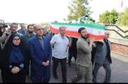 استقبال از پیکر شهید نیما مرادی؛ دریانورد شهید حادثه کشتی «آنا» به وطن بازگشت