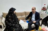 دیدار استاندار گیلان با مادر روحانی شهید محمدعلی اصغری در رشت